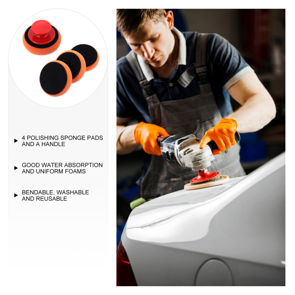 1 Set Car Polishing Pad Hand Polishing Pad Pad for Car Waxing Buffing