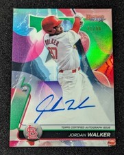 2020 Bowman's Best of Green Refractor Auto #B20-JW Jordan Walker 21/99
