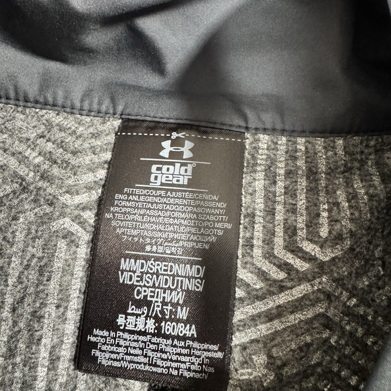 Under Armour Cold Gear Mens M Infrared Fleece Full Zip Vest Gray Pockets