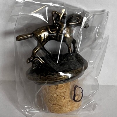 Blanton s Bourbon Whiskey Cork Bottle Stopper Race Horse Jockey Letter  O 