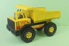 TONKA Turbo Diesel Mighty Dump Truck Toy XMB 975 Pressed Steel Yellow Vehicle