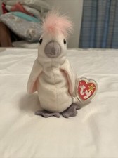 TY Beanie Baby Kuku the Cockatoo with ERRORS RARE RETIRED Bird 1997 1998
