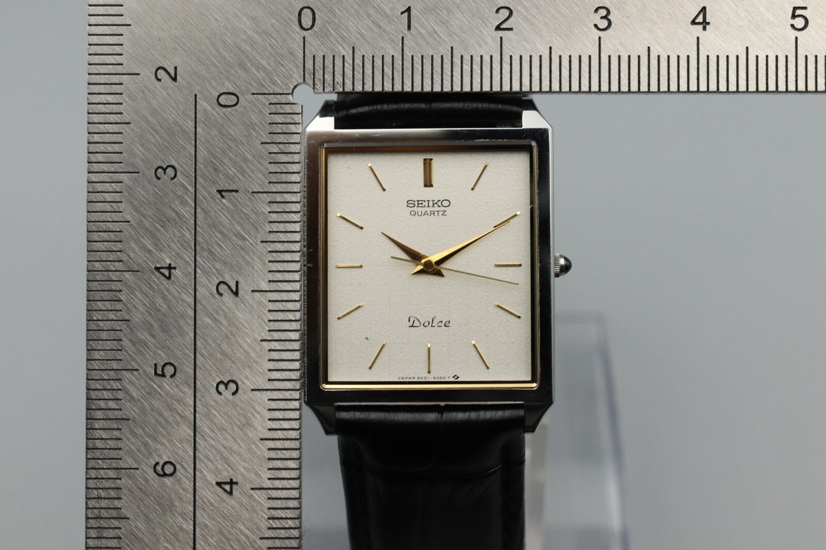 NEAR MINT* Vintage SEIKO Dolce 9521-5050 Quartz White Dial