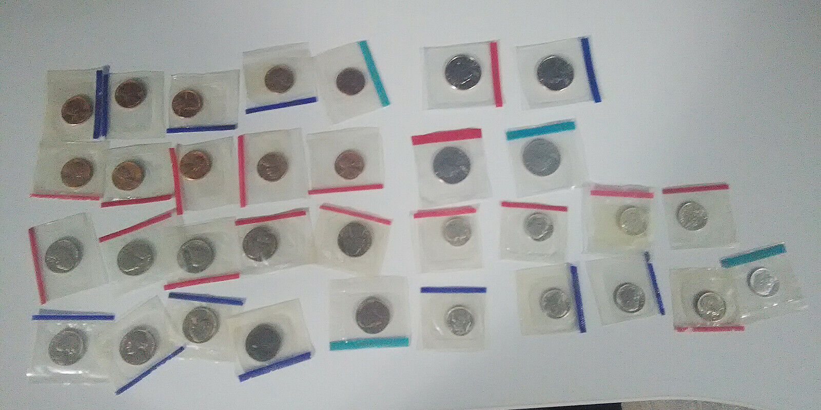 33 Coins in Mint Cello Silver Washington Roosevelt & Jefferson L