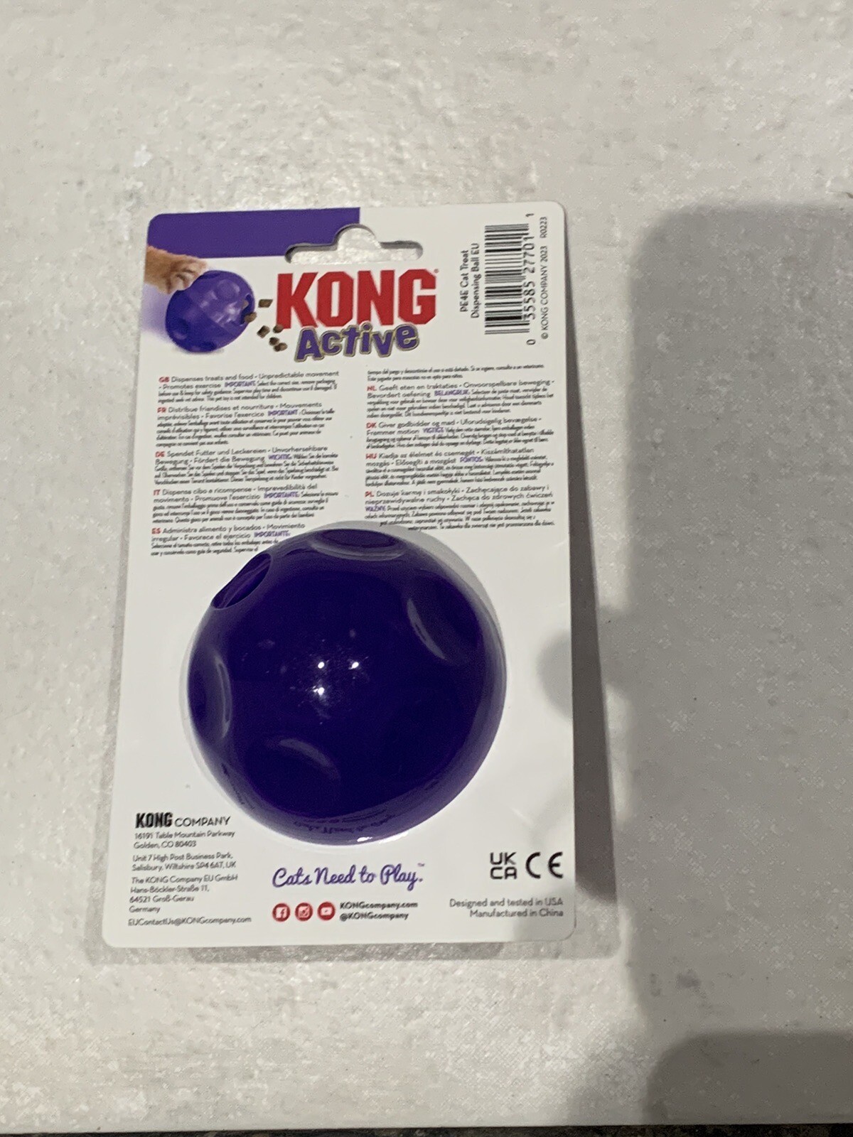 KONG Treat Ball Cat Toy 0522180468420 for sale online eBay