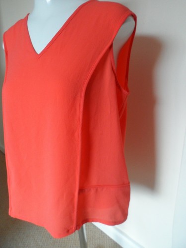 Pied A Terre ladies orange summer blouse top size 12 | eBay
