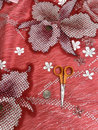 "Vintage Kimono Shibori Modello Giappone Kanebo Cotone Teen Tessuto 4,44 yds x 42""" - Foto 13 di 15