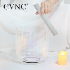 CVNC 440Hz 6 inch F Heart Chakra Alchemy Cosmic Light Clear Crystal Singing Bowl