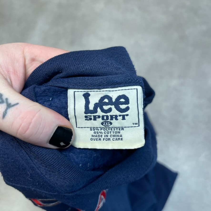 Lee Cleveland Indians Sweatshirt Mens 2XL MLB Crew Neck Jumper, Navy image 8