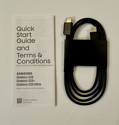 Samsung Galaxy S22 Ultra Empty Box with OEM USB-C Cable-Phantom