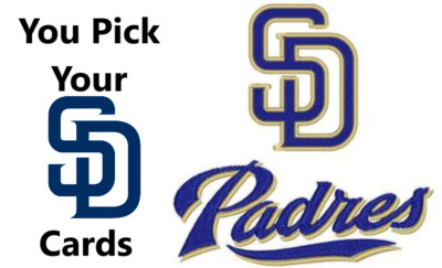 You Pick Your Cards - San Diego Padres Team - MLB Baseball Card Selection A