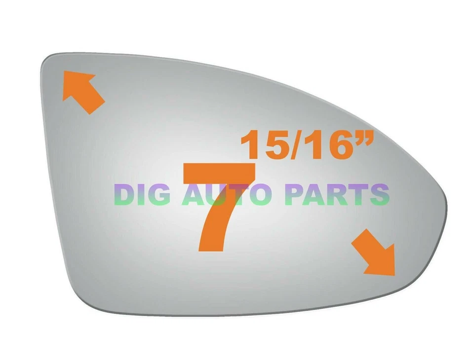 Espejo retrovisor de vidrio de repuesto para Mini Cooper 2014-2018 pasajero lado derecho + convexo Foto 2 de 4