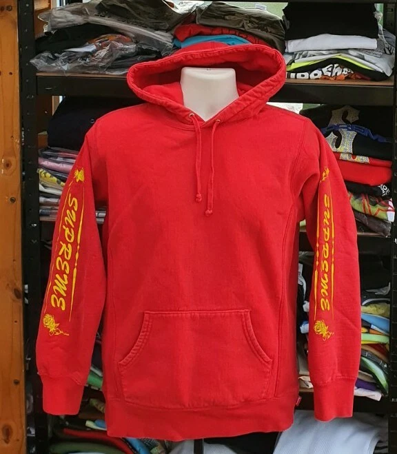 Sweat à capuche rouge FW16 Supreme Rose taille M moyen sweat à capuche rare