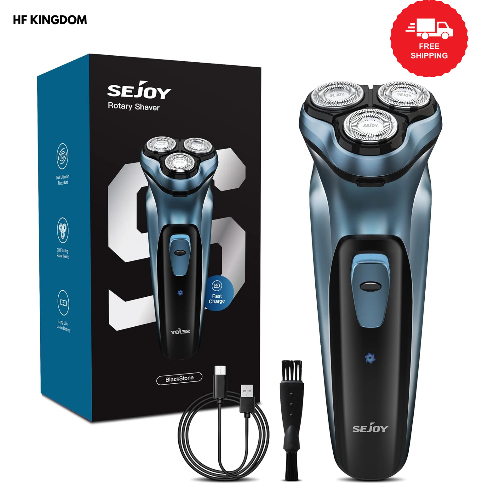 SEJOY Electric Razor for Men Electric Shaver Beard Trimmer Shaving Machine USB.