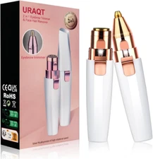 Eyebrow Trimmer Electric Epilator Woman Rechargeable 2 IN 1 Face Painless