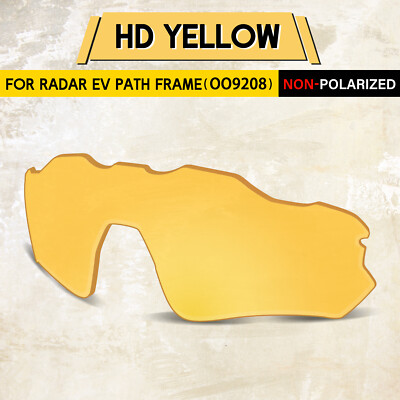HD Yellow Replacement Lenses for Oakley Radar EV Path OO9208 Frame, No Polarized