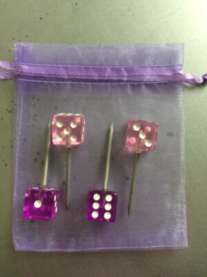 Set Of 4 Translucent Colored Dice Archery Target Pins - Secures Paper Target Faces 3 thumbnail image