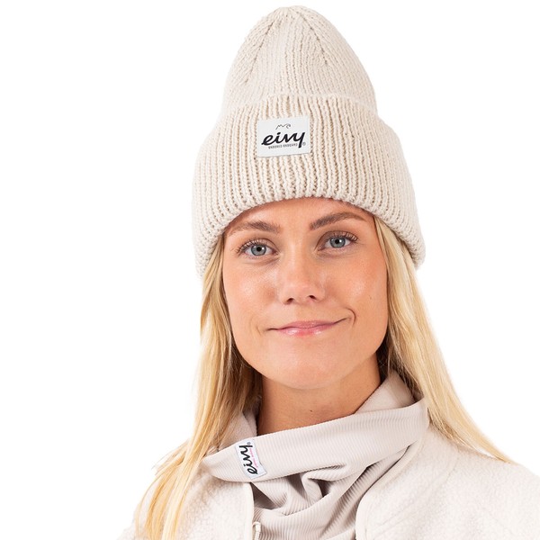 Eivy Easter Rib Wool Beanie Damen MüTze StrickmüTze WollmüTze WintermüTze Creme-image