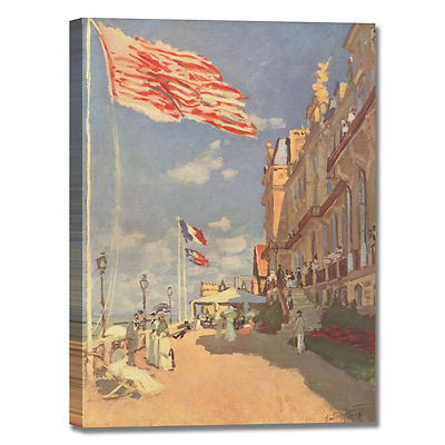 Monet Hotel Schwarze Felsen Design Bild Druck Leinwand Gemälde Rahmen Wohnkultur