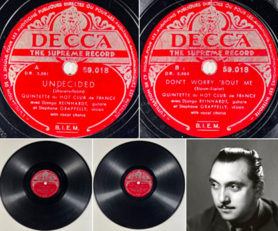 Django Reinhardt: Undecided / Don't worry bout me 78 Runden DECCA 59.018