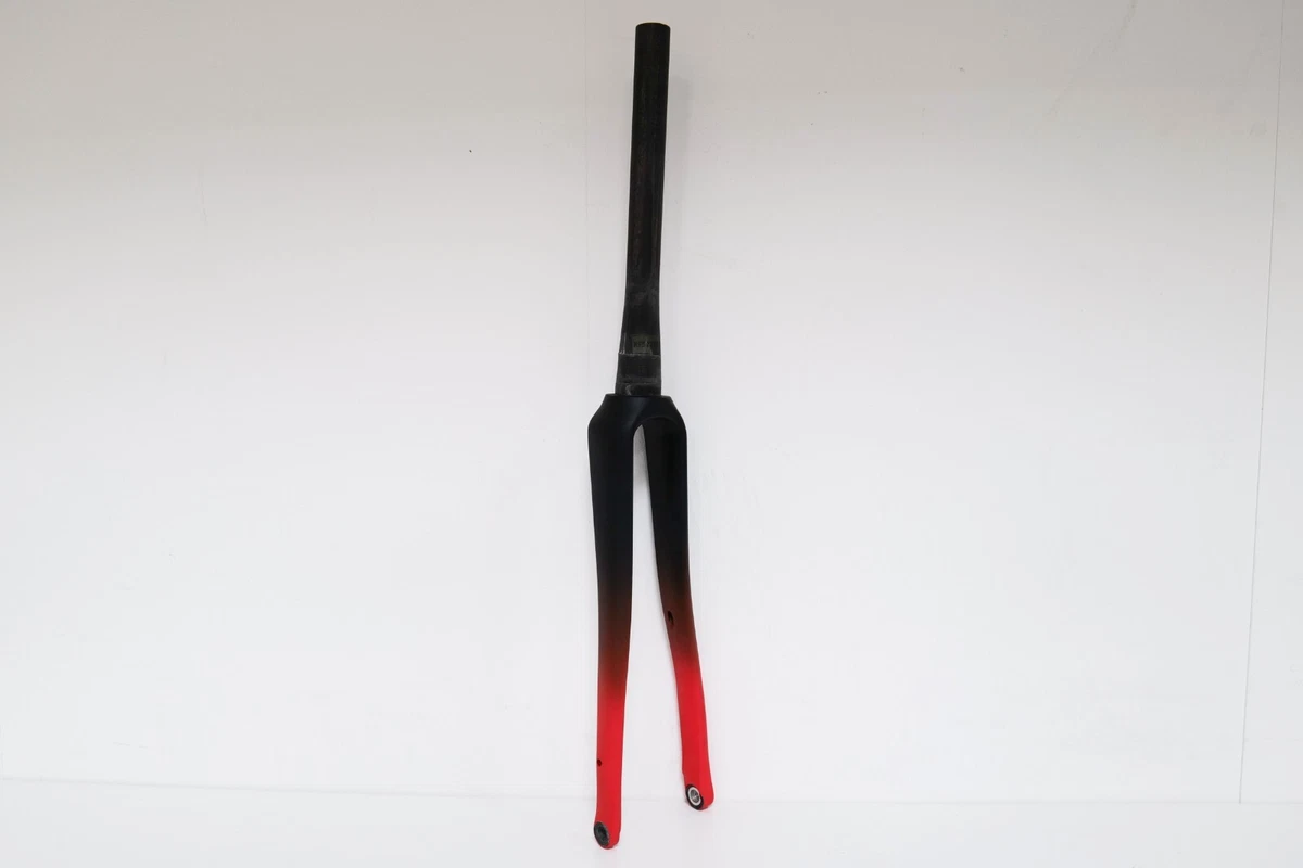 HIMALO Forcella Gravel Carbon 700C Forcella per Bici da Corsa Freno A Disco 39,8mm Conica Forcella Rigida ASSE Passante 12 * 100mm con Foro per Mensola