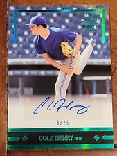 COLE HENRY-2020 Leaf Ultimate Gold Leaf Rookies Auto Emerald Spectrum 3/25