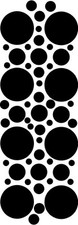 55 Piece Polka Dots Vinyl Decal - Black - Various Sizes
