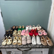 Baby Girl Shoe Lot 13 Pairs Old Navy Wonder Nation Bebe Size 1 2 3 4 12-18M