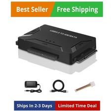 Hard Drive Reader, USB 3.0 to IDE and SATA Adapter External Hard DriveConvert...