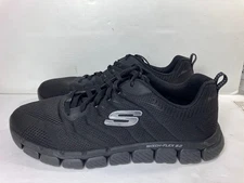 Skechers Running Shoes Mens 14 Black Air-Cooled Memory Foam Cross Trainer 52619