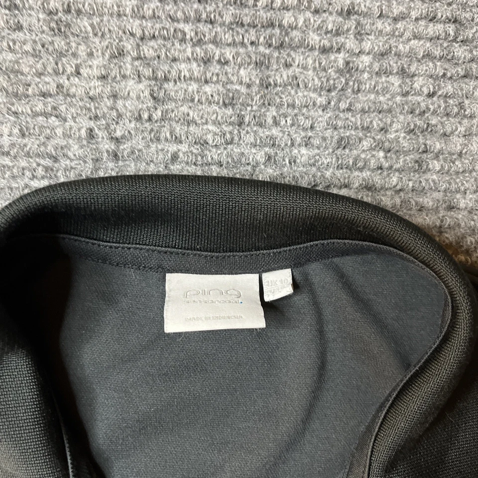 Camisa de golfe Ping feminina tamanho 6 cinza carvão colarinho de botão manga curta pulôver - Imagem 4 de 4