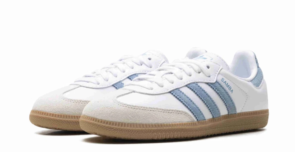 adidas Samba OG White Blue | eBay