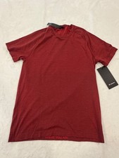 Lululemon Metal Vent Tech Short Sleeve Shirt Men s Small S OXFD/BBAY Dark Red