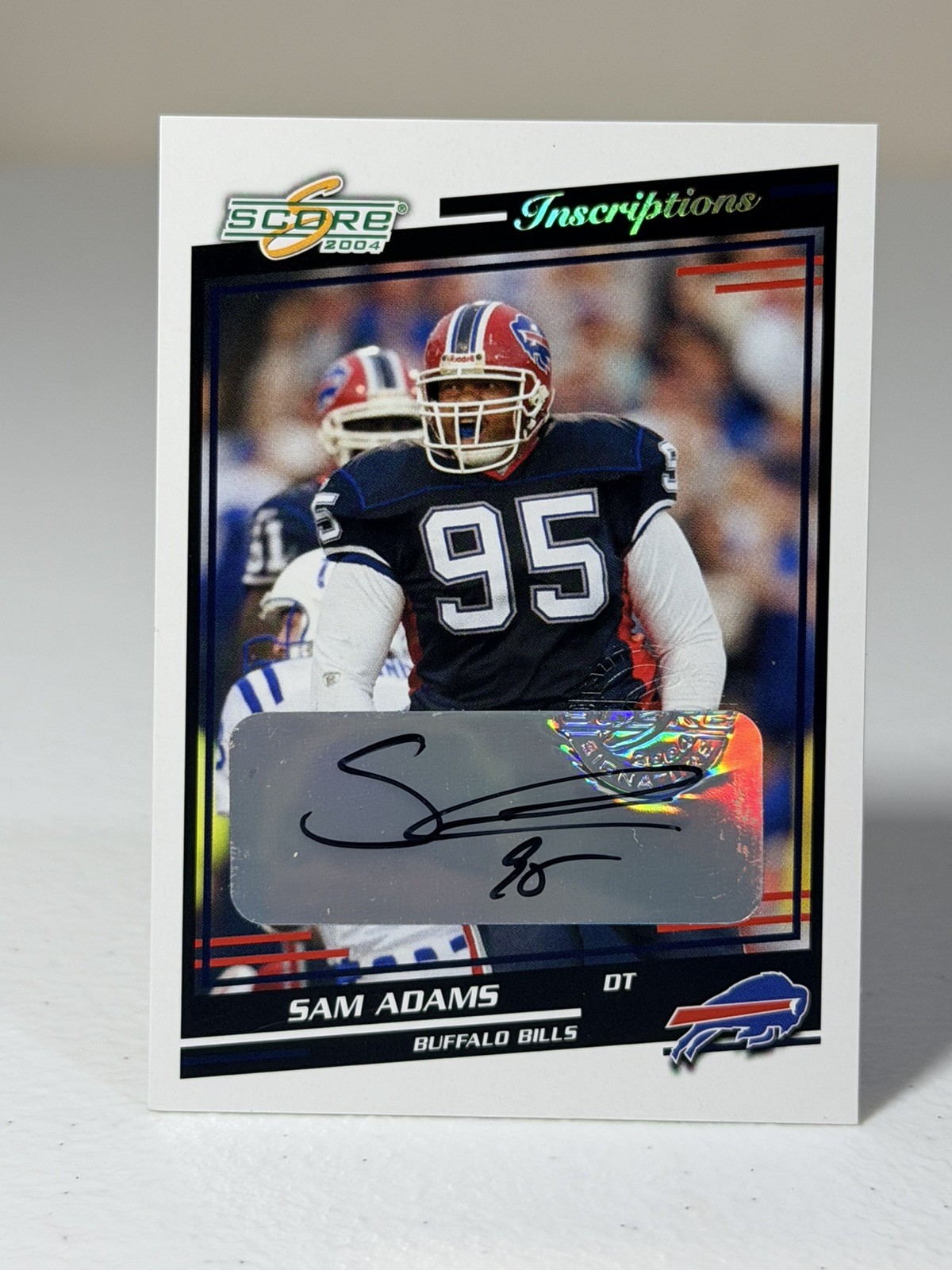 2004 Score Inscriptions Sam Adams #38 Autograph Auto Buffalo Bills Card