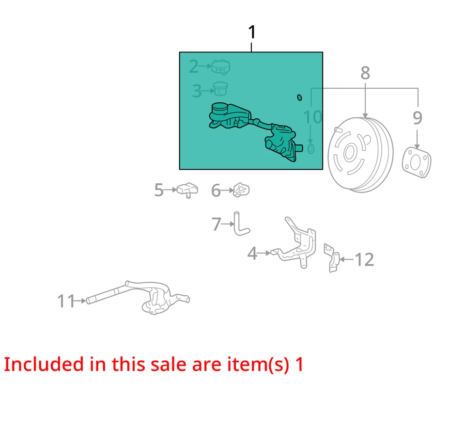 2011 Acura RDX Brake Master Cylinder OEM 103K Miles - LKQ401724248 - Image 4 of 4