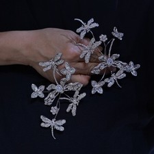 Elegan adjustbale Girls Crystal Brides Hairpin Barrttes Wedding Headpieces