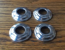1940s 1950s Cadillac Buick HANDLE ESCUTCHEONS vtg GM interior trim