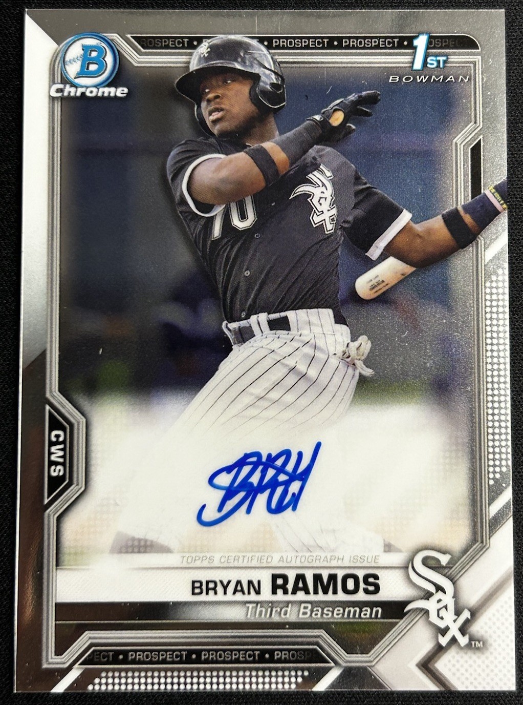2021 Bowman Chrome Bryan Ramos 1st Auto Chicago White Sox