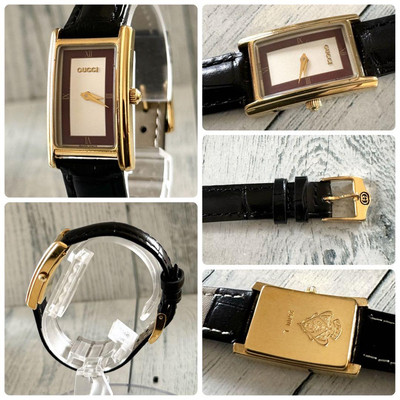 Gucci 2600L Rectangular Watch - Red Style, Battery Replaced