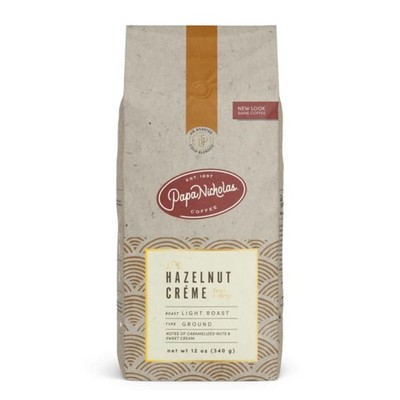 PapaNicholas Coffee Ground Coffee, Hazelnut Crème | 12 12 Ounce (Pack of 1)