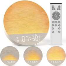 Sunrise Alarm Clock Sound Machine with Bluetooth Speaker, Dimmable Night Light C