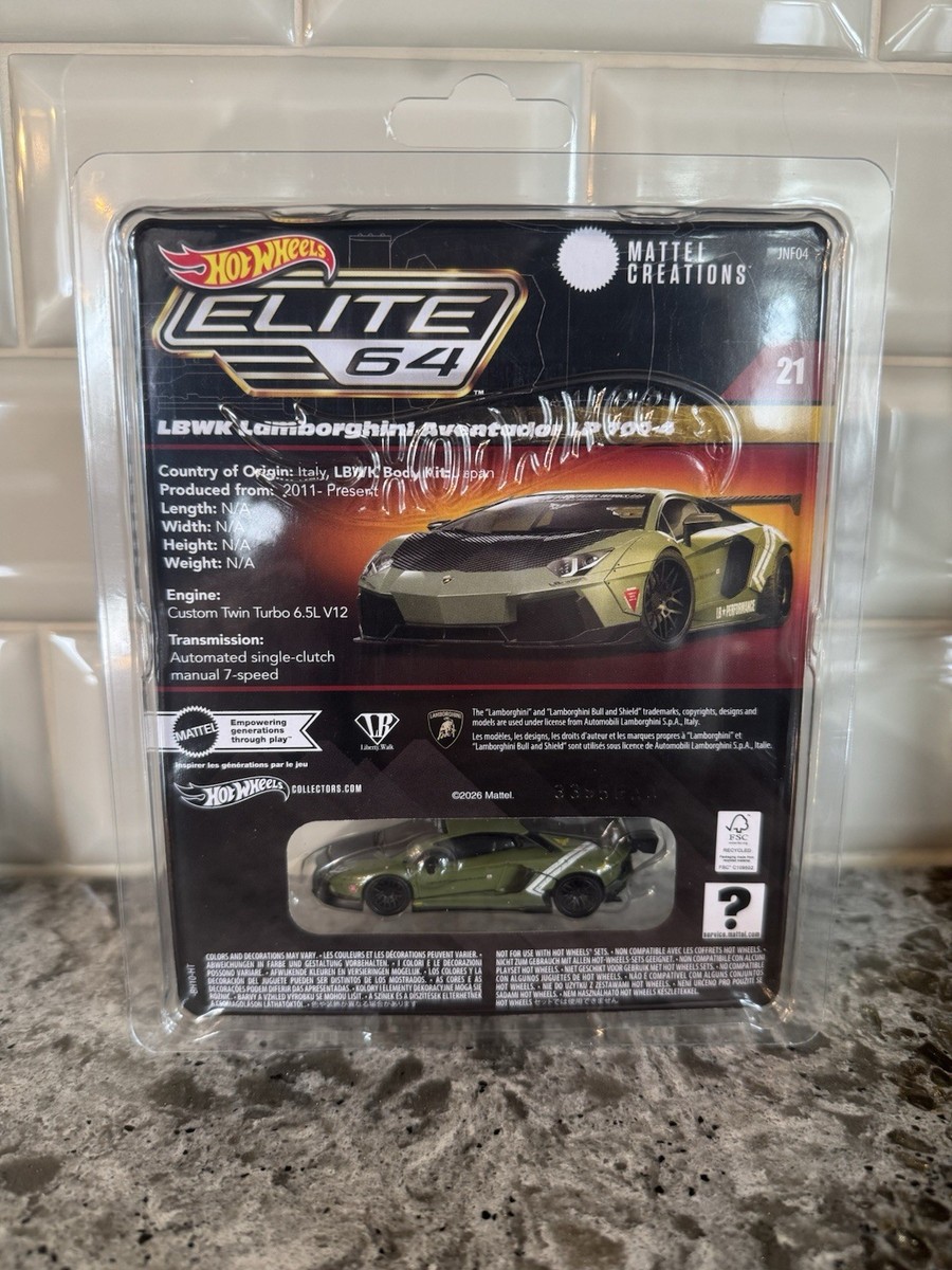 2026 Hot Wheels Elite 64 LBWK Lamborghini Aventador LP 700-4 Lambo