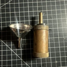 Traditions Solid Brass Black Powder Field Flask  2-1/2oz Capacity With Funnel