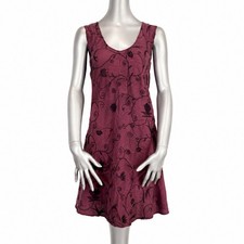 St. Rrik URU NWT 100% Silk Embroidered Tunic Dress Plum One Size Made USA