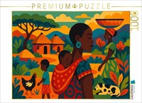 Calvendo Puzzle A Morning In Mama Africa's Arms | 1000 Pieces, Finished Size 25.