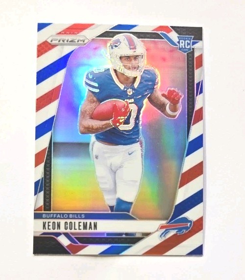 2024 Panini Prizm Red White Blue #362 Keon Coleman RC (BILLS) !!