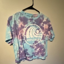 Myrtle Beach Tie-Dye Logo Crew Neck Short Sle...
