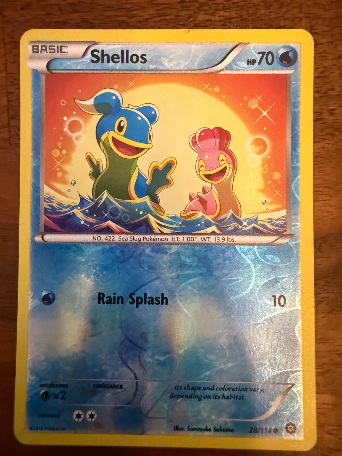 Shellos 28/1114 Reverse Holo • Steam Siege • Near Mint Pokemon Card