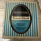 Vintage Westclox Retro Wind Up Travel Alarm Clock Folding Case With Box #44514 — photo 1
