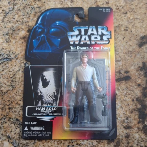 Kenner Star Wars Power Of The Force Red Card Han Solo In Carbonite Block Action